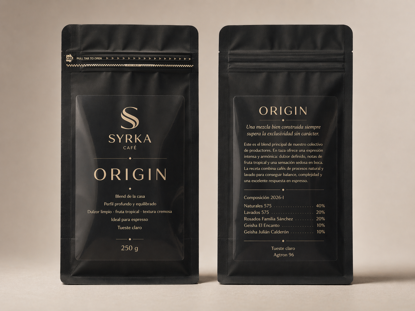 Empaque Syrka Origin